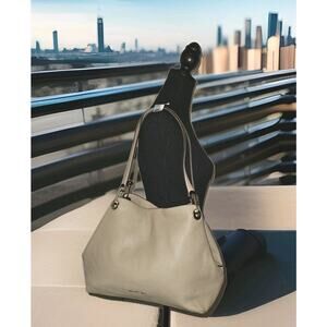 Michael Kors Raven Pebbled Leather Tote Shoulder Bag Handbag Tan 15x10.5